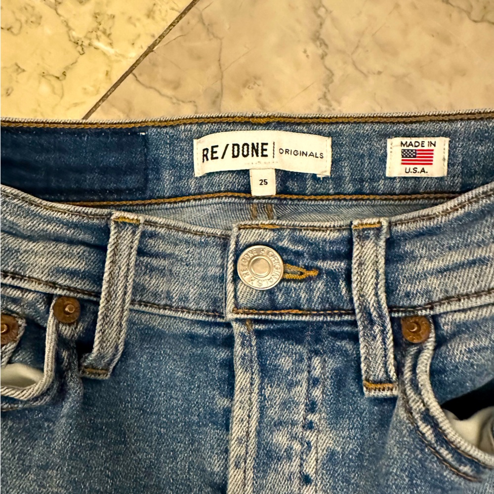 RE/Done Jeans - small discoloration - cut into fun summer shorts!